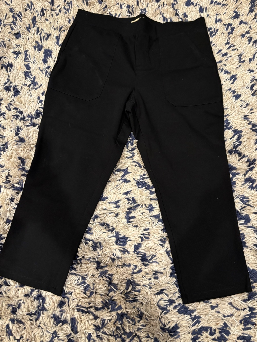 Democracy Black Stretch Pants elastic waist women’s size xl petite